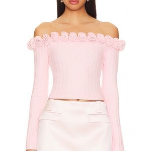 Jalin Rosette Sweater in Pink
MAJORELLE size S